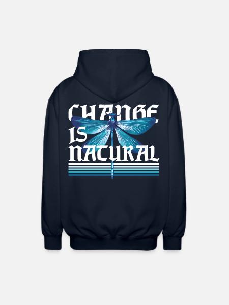 Libelle Libellen Change Is Natural - Unisex Kapuzenjacke - Navy