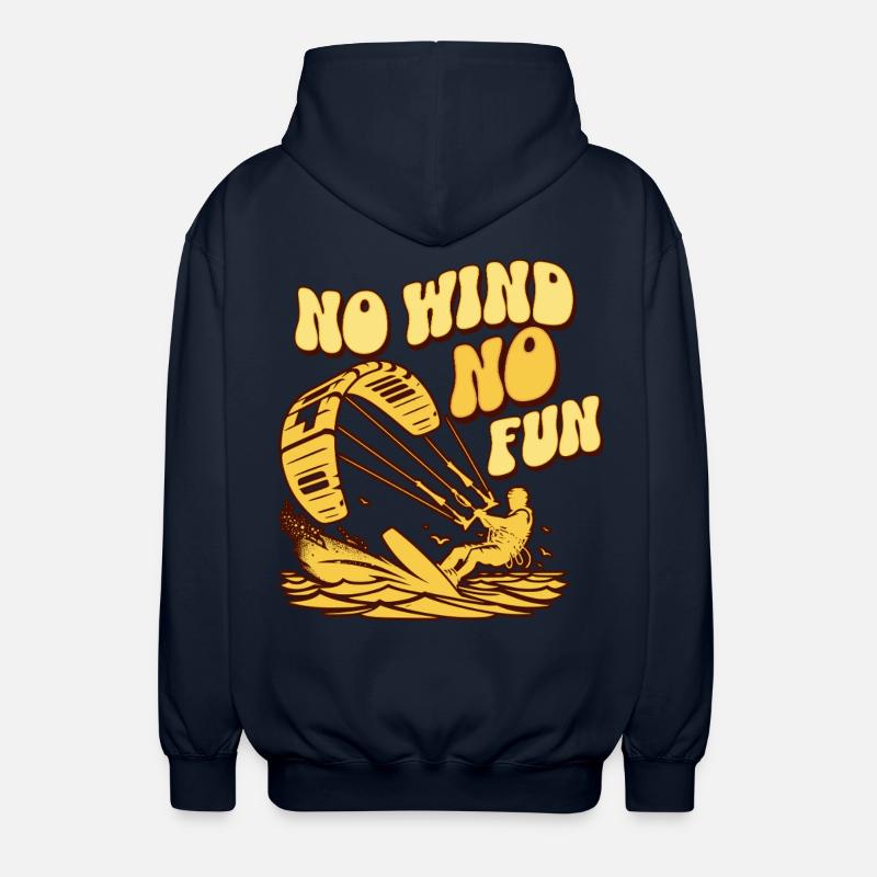 No Wind No Fun - Unisex Kapuzenjacke - Navy