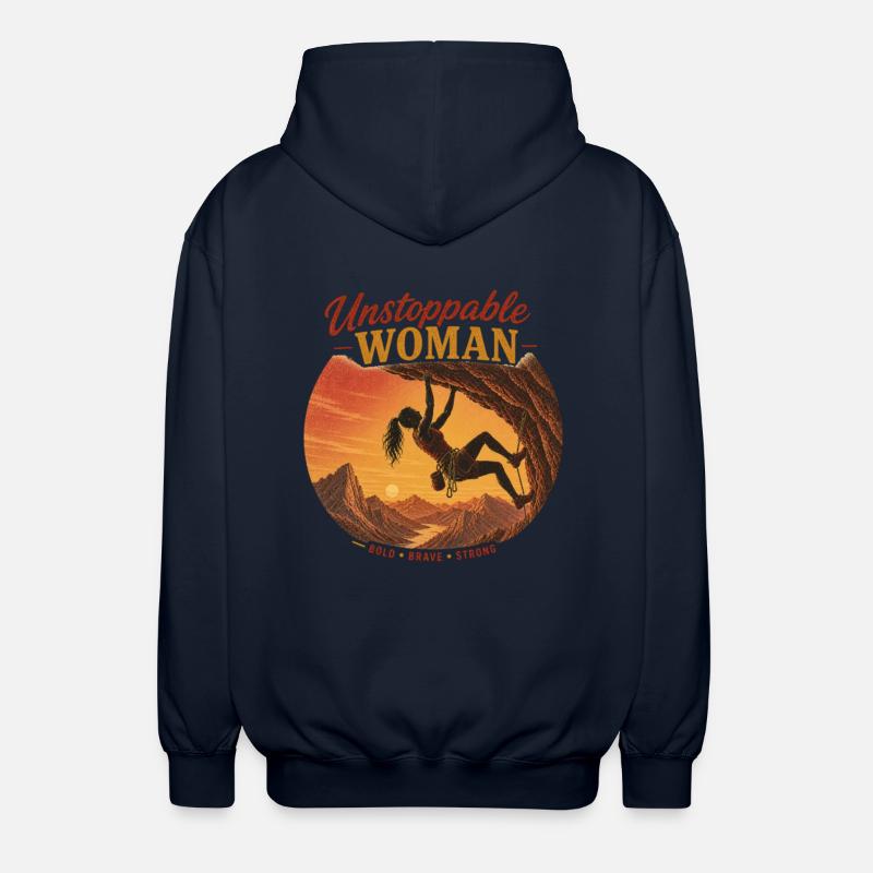 Grimpeur Imparable – Brave & Strong - Veste à capuche unisexe - marine