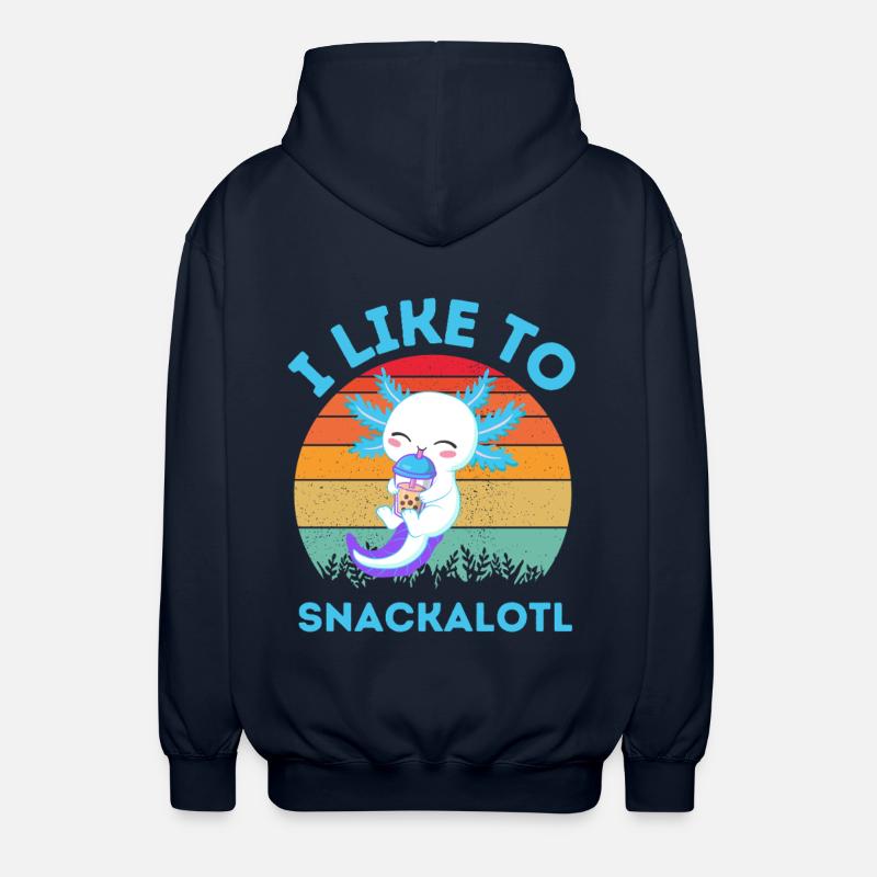 Bubble Tea à Snacks Kawaii - Veste à capuche unisexe - marine