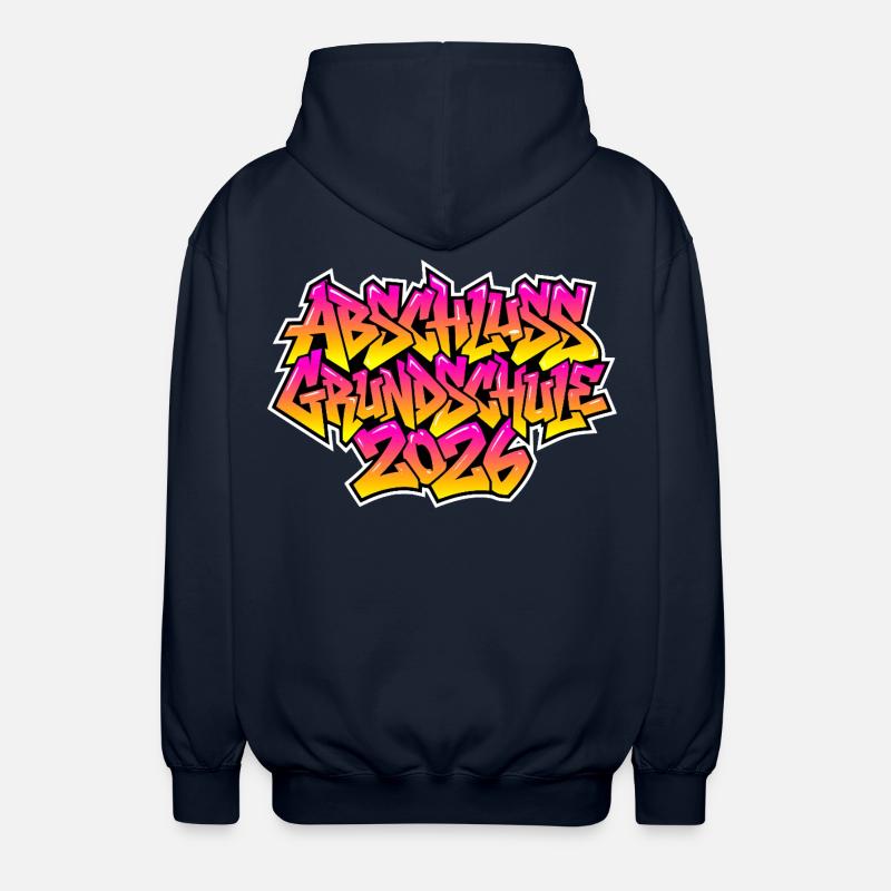 Elementary School Graduation 2026 Graffiti - Unisex Hooded Jacket - navy