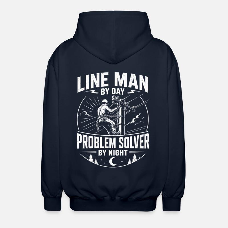 Strom Leitung Kabel Techniker Motiv - Unisex Kapuzenjacke - Navy