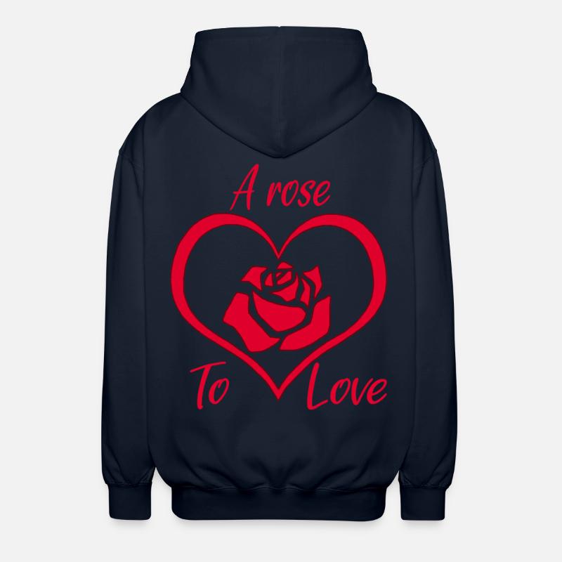 Une rose pour aimer - Veste à capuche unisexe - marine