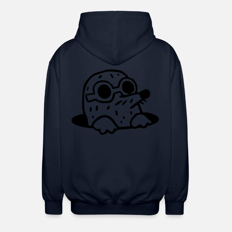 cool Mole - Unisex Hooded Jacket - navy