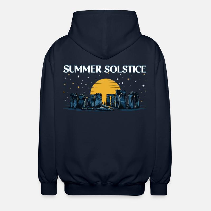 Litha Pagan Solstizio d'Estate Midsommar - Felpa unisex con cappuccio - blu scuro