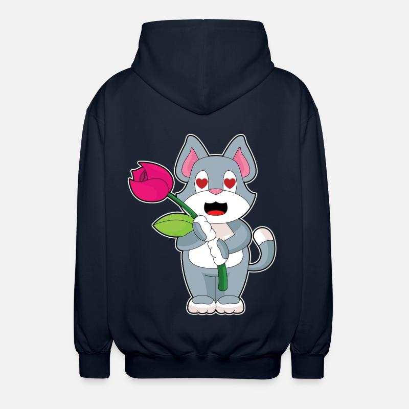 Fleur de chat - Veste à capuche unisexe - marine