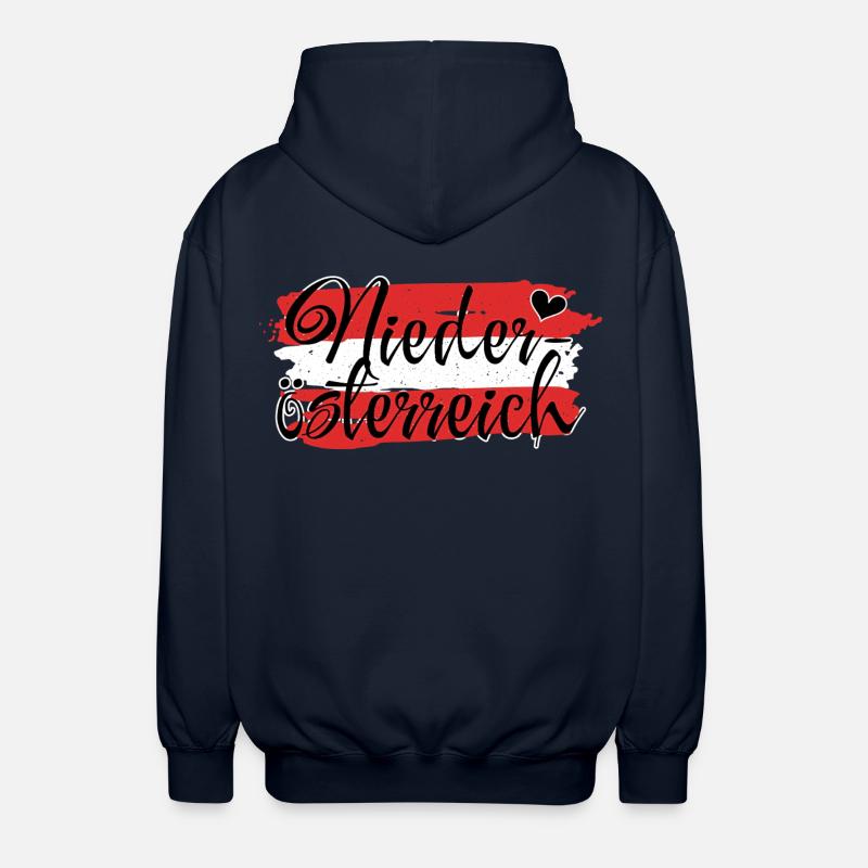 Drapeau Autriche Basse-Autriche - Veste à capuche unisexe - marine