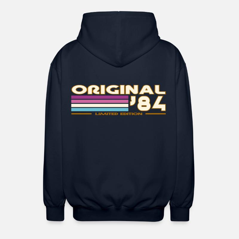 Originale 84 Pastellstreifen - Unisex Kapuzenjacke - Navy