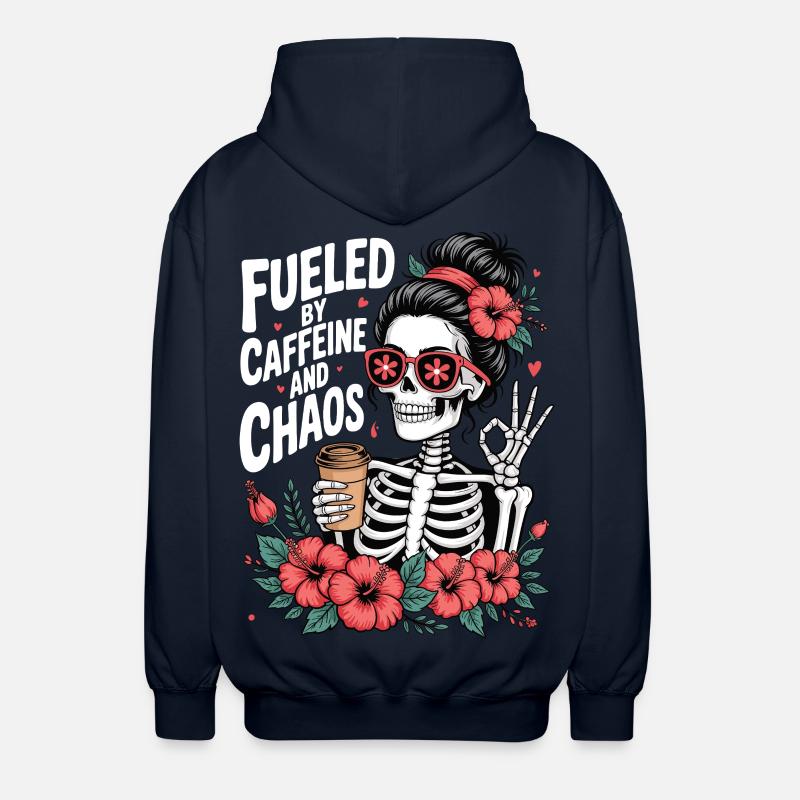 Mutter Koffein Mutter Skelett Kaffee - Unisex Kapuzenjacke - Navy