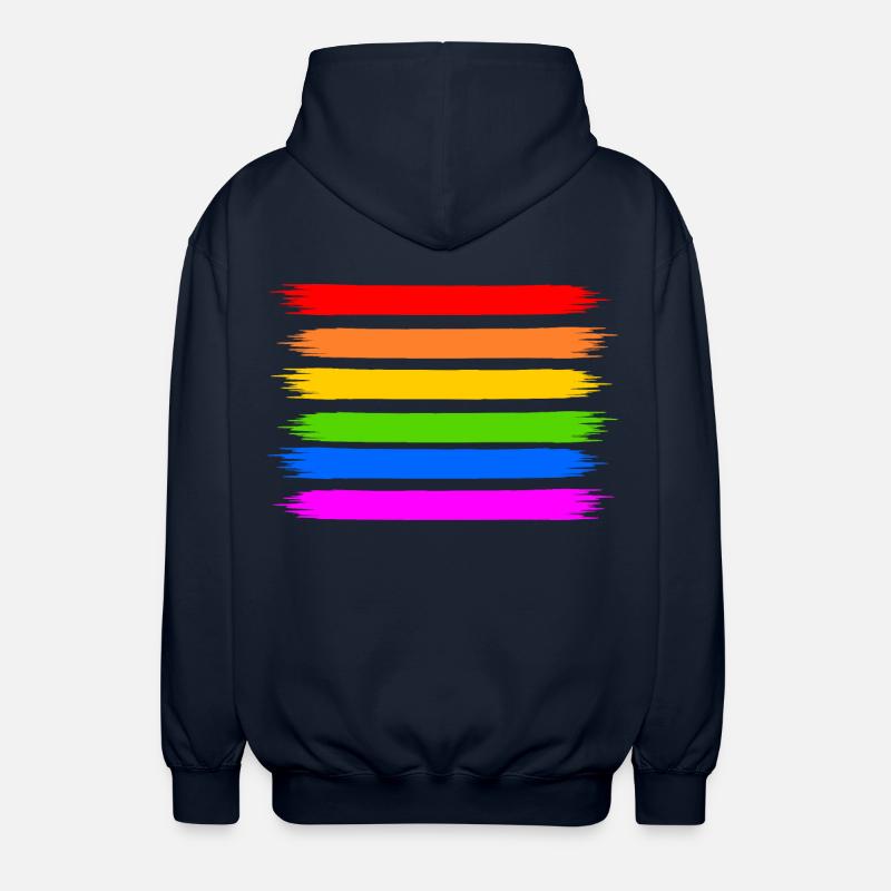 Regenbogen Regenbogenfahne - Unisex Kapuzenjacke - Navy