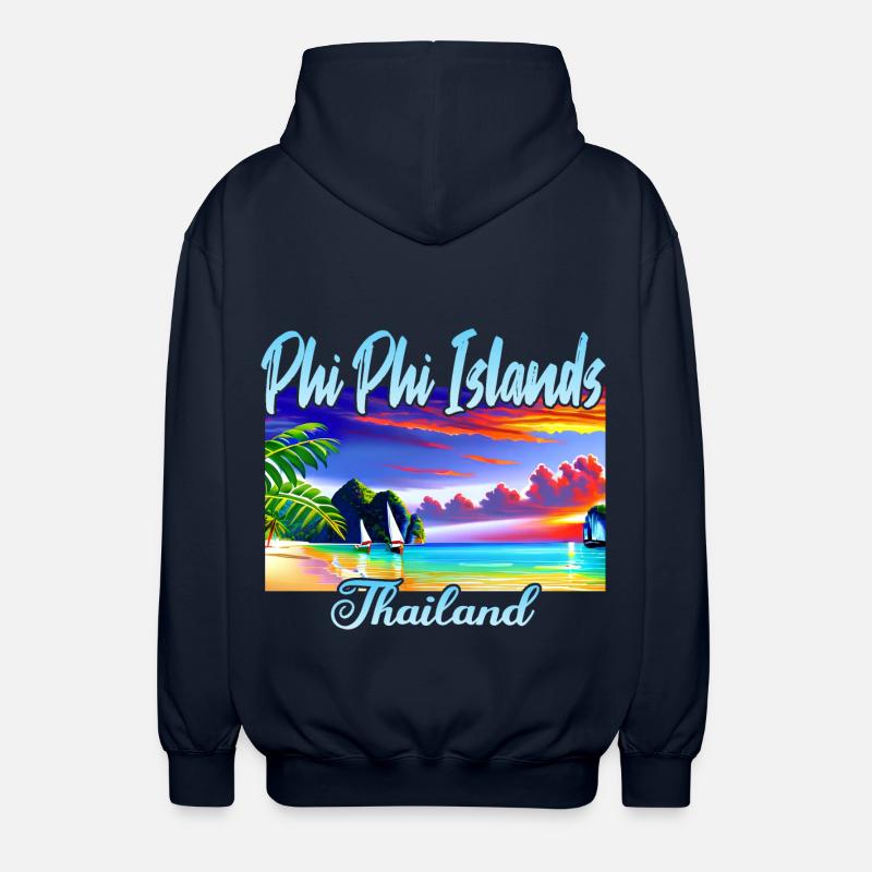Îles Phi Phi - Veste à capuche unisexe - marine
