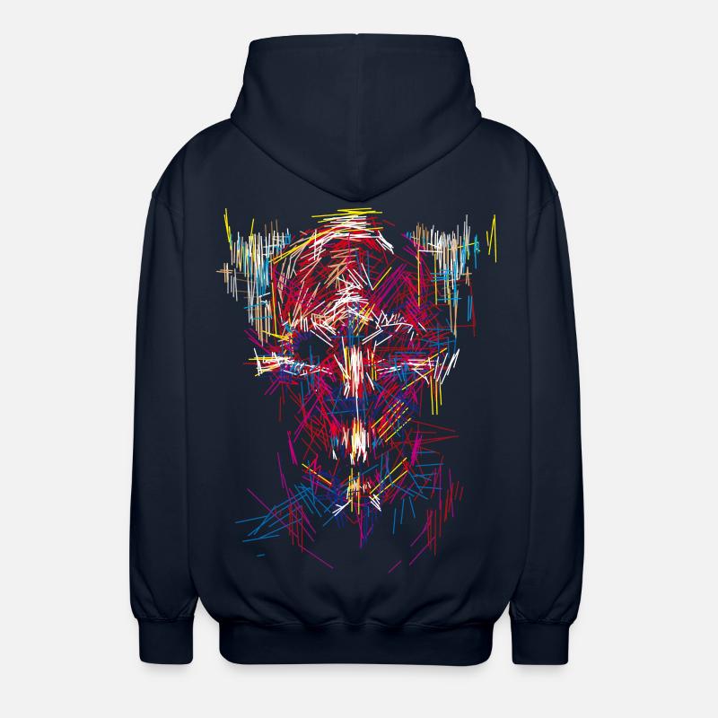 Halloween devil / Abstract - Unisex Hooded Jacket - navy