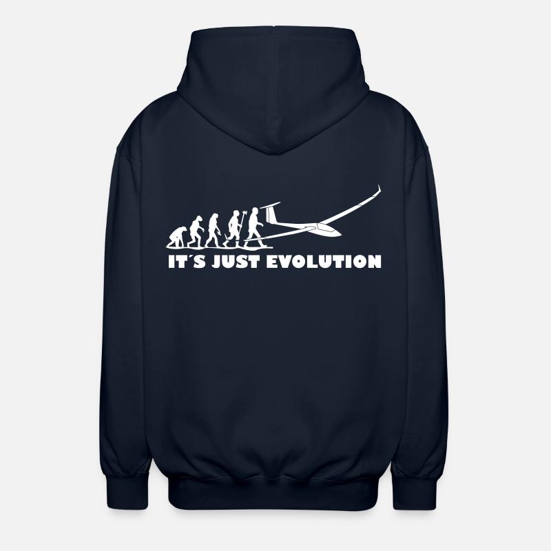 evolution gliding glider pilot - Unisex Hooded Jacket - navy