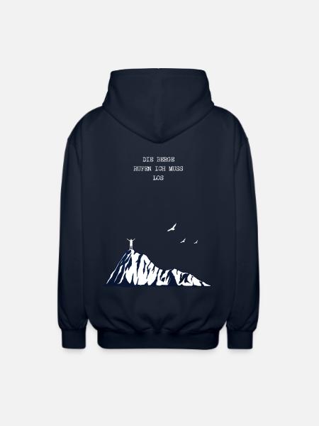 Wandern Minimalistisch - Unisex Kapuzenjacke - Navy