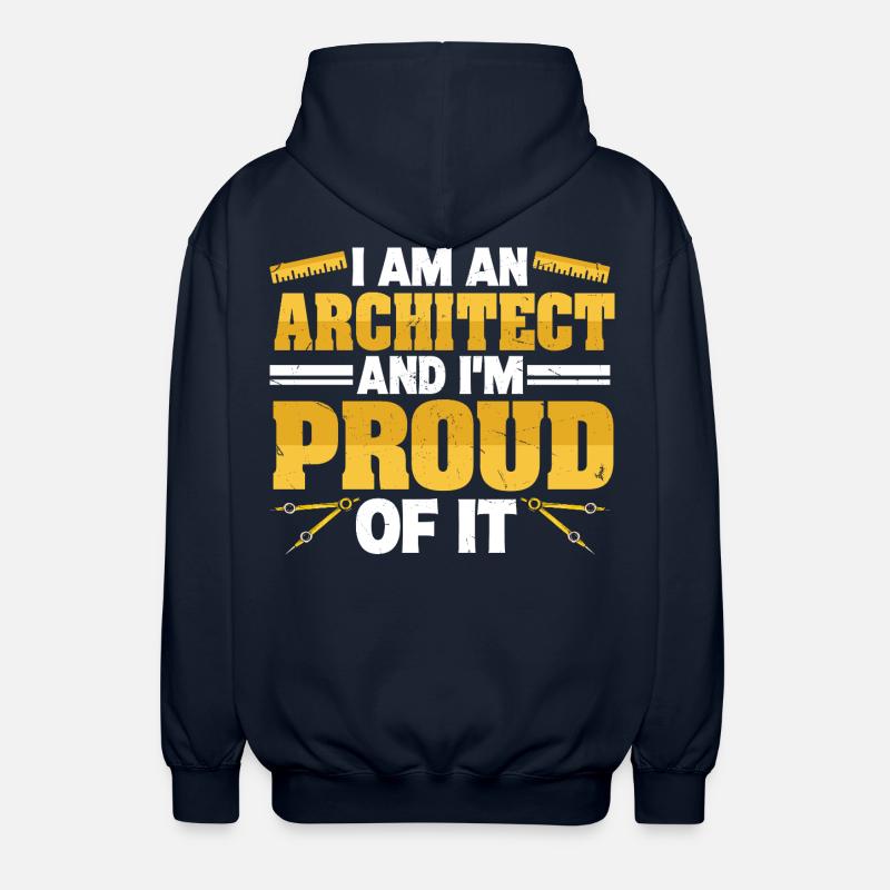 Architect - Unisex Hooded Jacket - navy