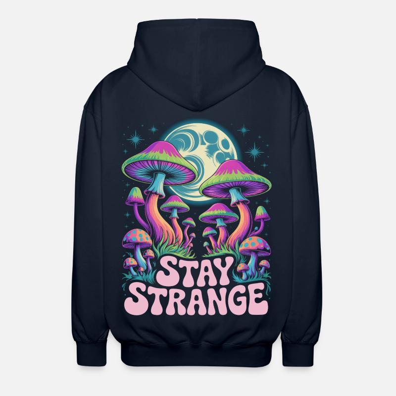Art de champignons Stay Strange - Veste à capuche unisexe - marine