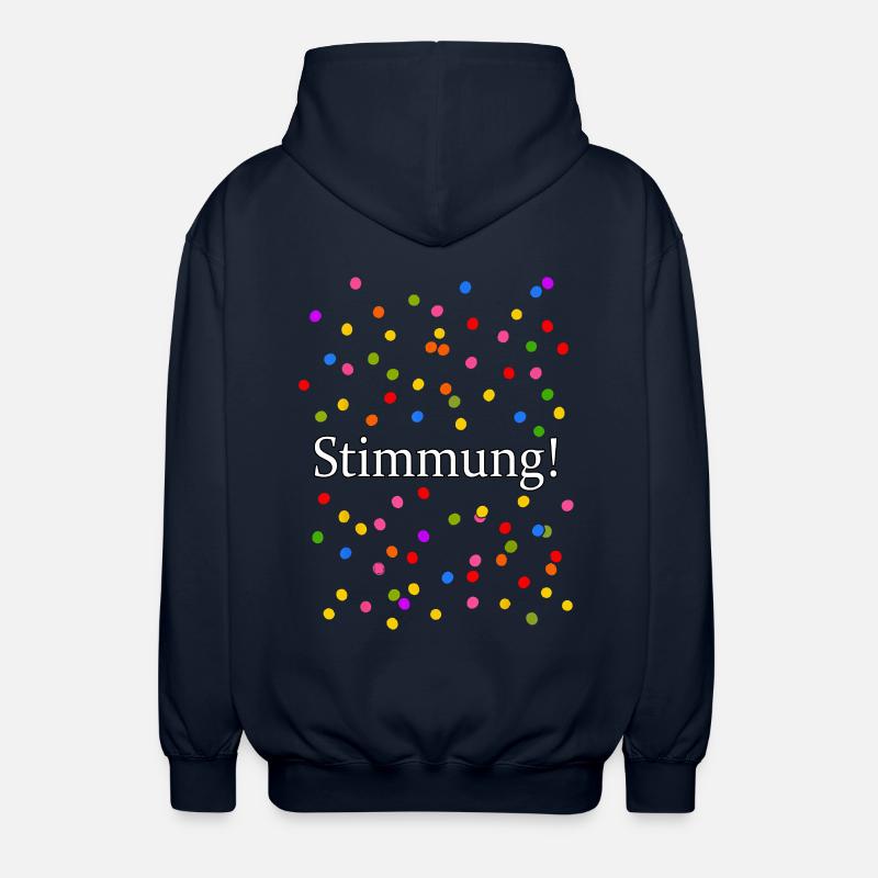Stimmung Konfetti Silvester Karneval Spruch - Unisex Kapuzenjacke - Navy