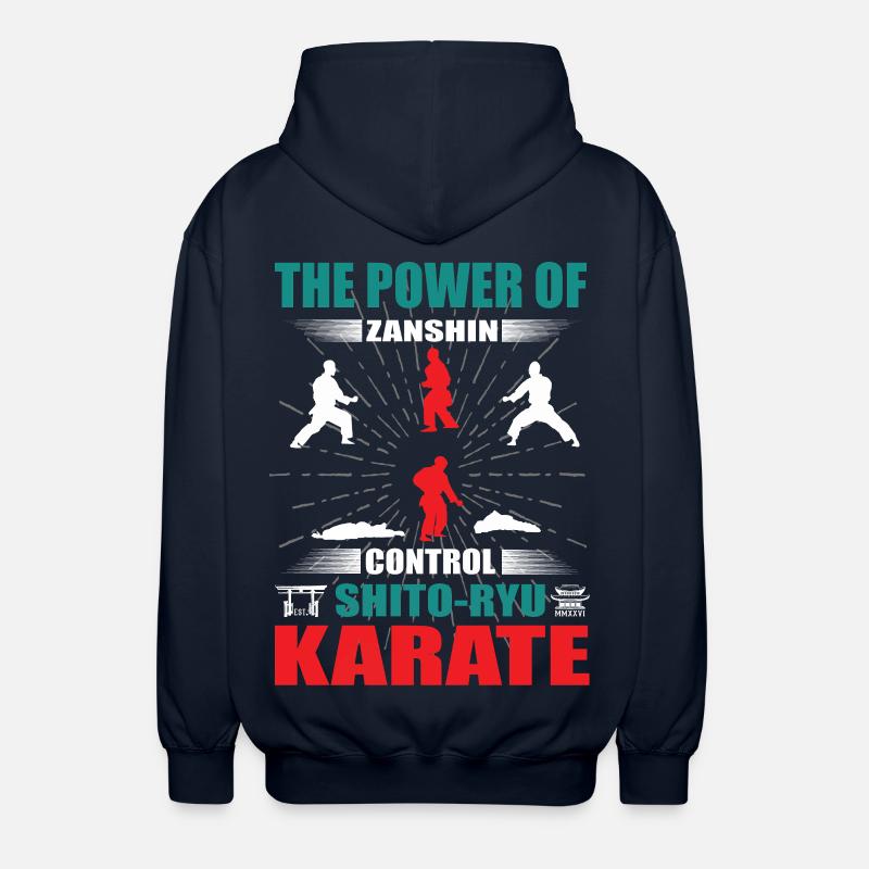 Shito-Ryu Karate Zanshin Design - Unisex Kapuzenjacke - Navy