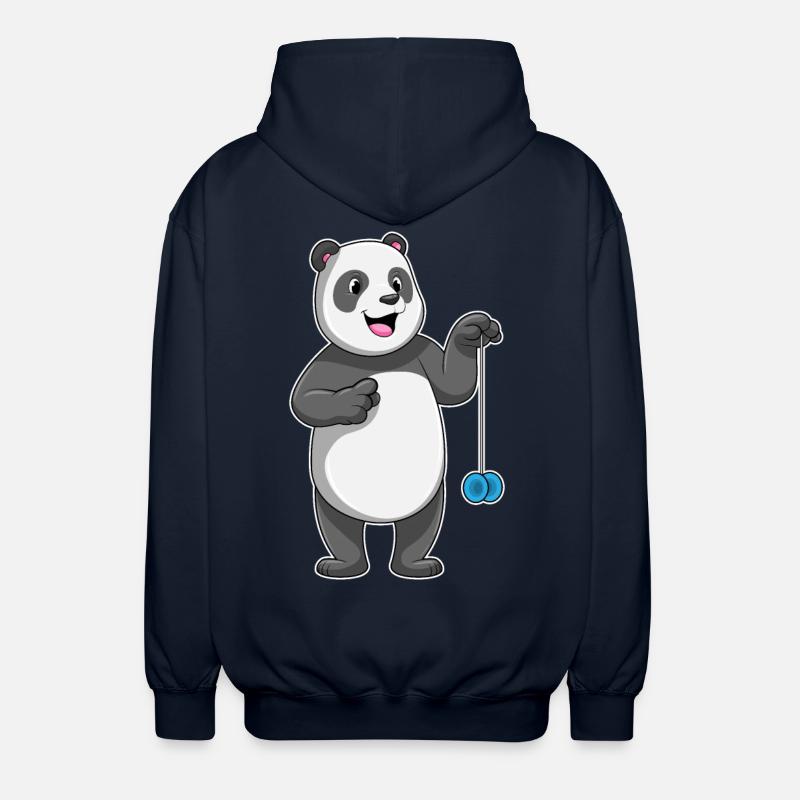 Panda mit Jojo - Unisex Kapuzenjacke - Navy