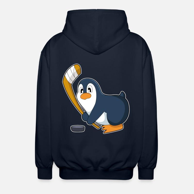 Pinguin Eishockey Eishockeyschläger - Unisex Kapuzenjacke - Navy