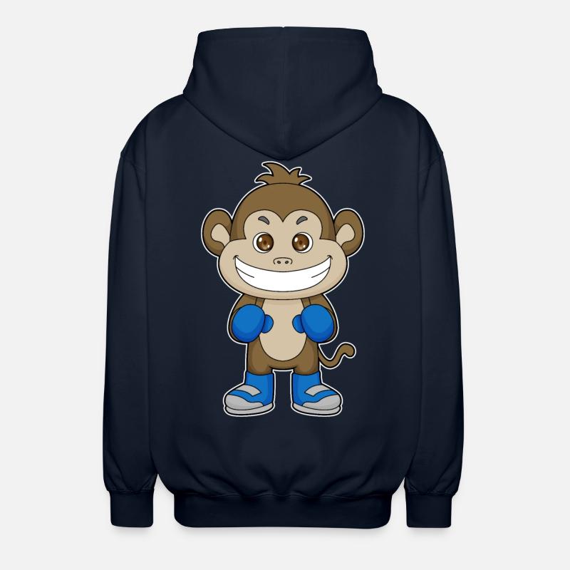 Affe Boxen Boxer Boxhandschuhe - Unisex Kapuzenjacke - Navy