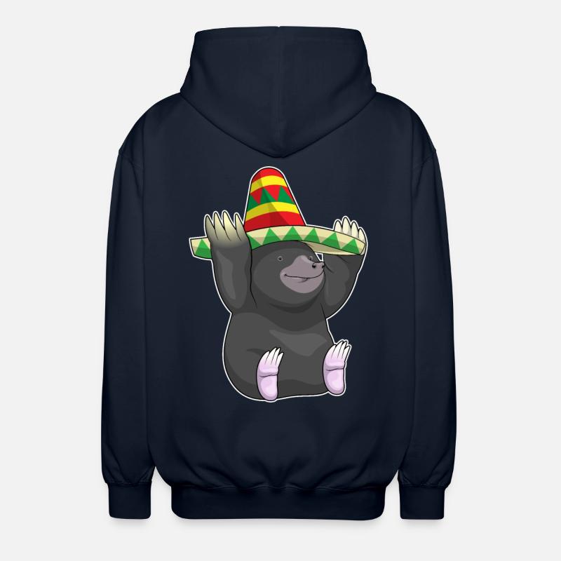 Mole Mexican Hat - Unisex Hooded Jacket - navy