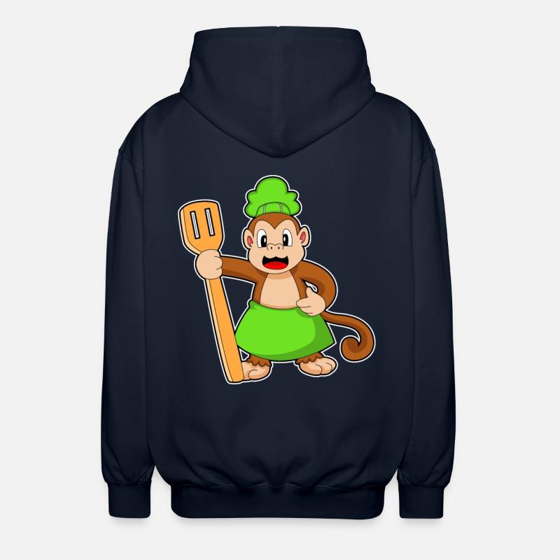Spatule de cuisson Monkey - Veste à capuche unisexe - marine