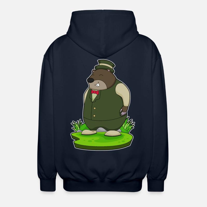 Mole Groom Jacket Wedding - Unisex Hooded Jacket - navy