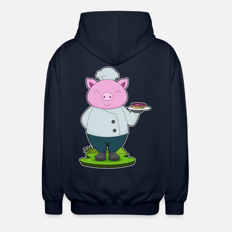 Schwein Koch Fleisch - Unisex Kapuzenjacke - Navy