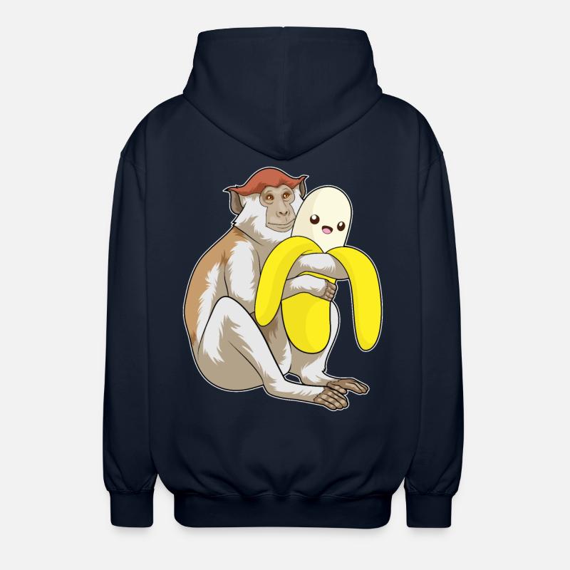 Singe Peluche - Veste à capuche unisexe - marine