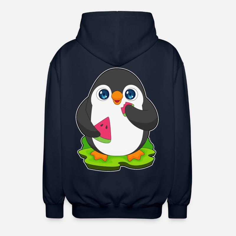 Fruit de pastèque pingouin - Veste à capuche unisexe - marine