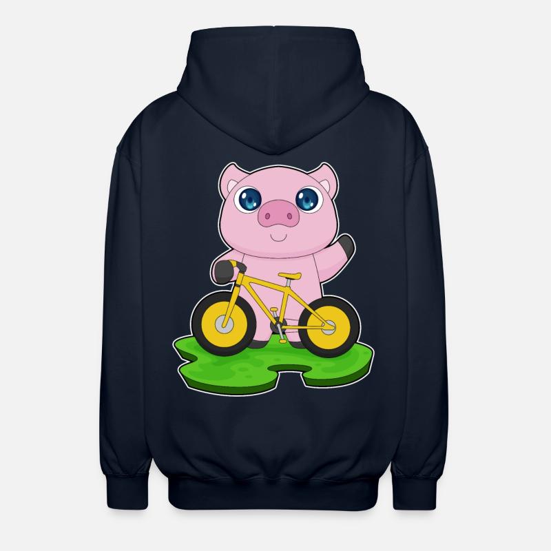Vélo de cochon - Veste à capuche unisexe - marine