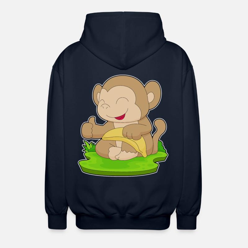 Singe Banane Fruit - Veste à capuche unisexe - marine