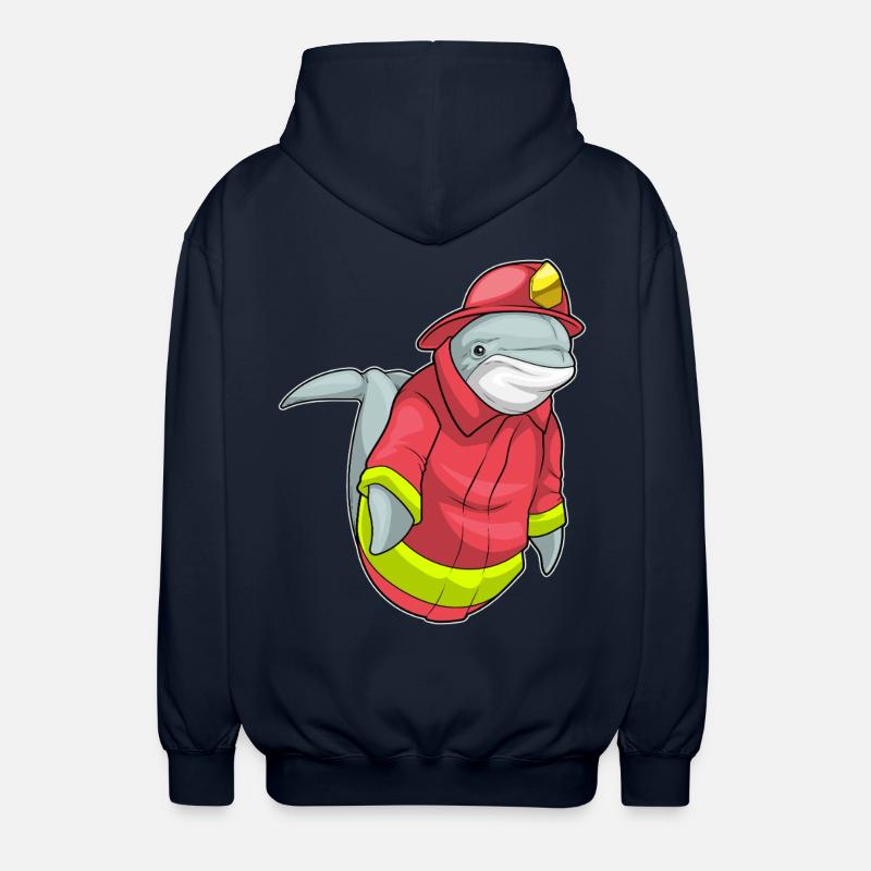 Dolphin Pompier Pompier Brigade - Veste à capuche unisexe - marine