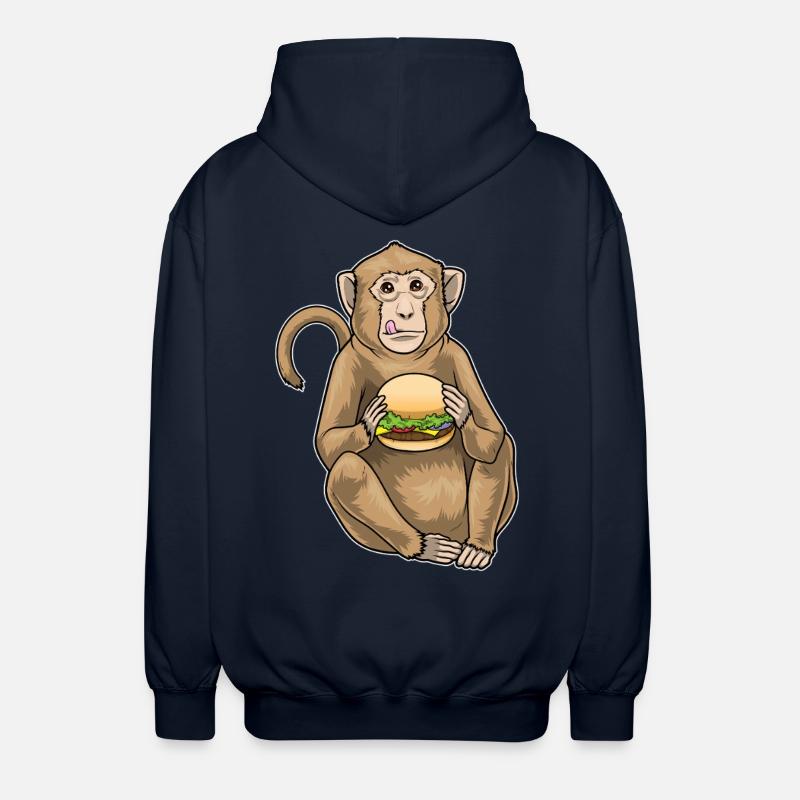 Affe Cheeseburger - Unisex Kapuzenjacke - Navy