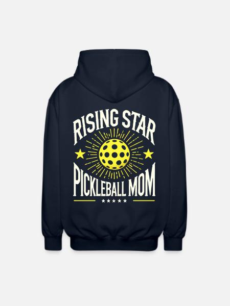 Rising Star Pickleball Mom - Unisex Hooded Jacket - navy