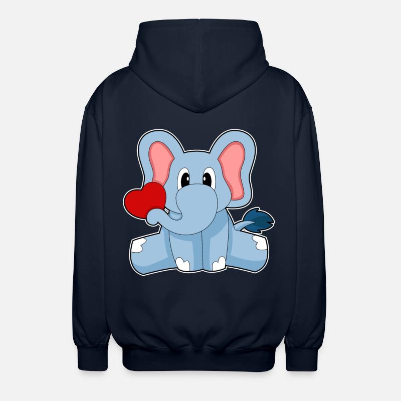 Cœur d’éléphant - Veste à capuche unisexe - marine