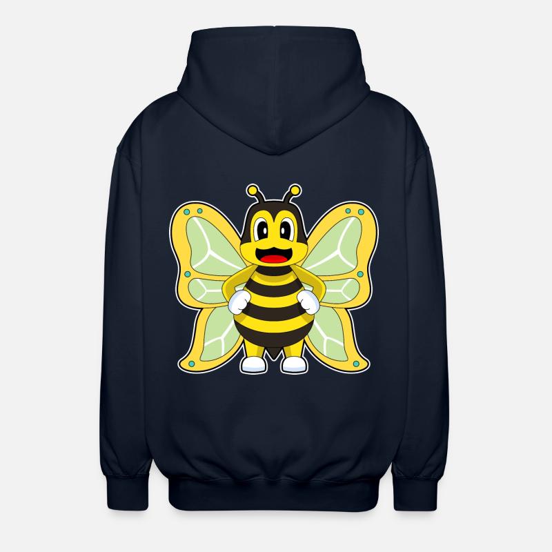 Abeille papillon - Veste à capuche unisexe - marine