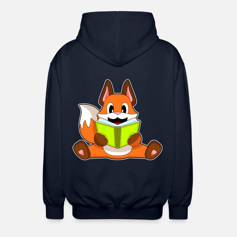 Livre de lecture Fox - Veste à capuche unisexe - marine