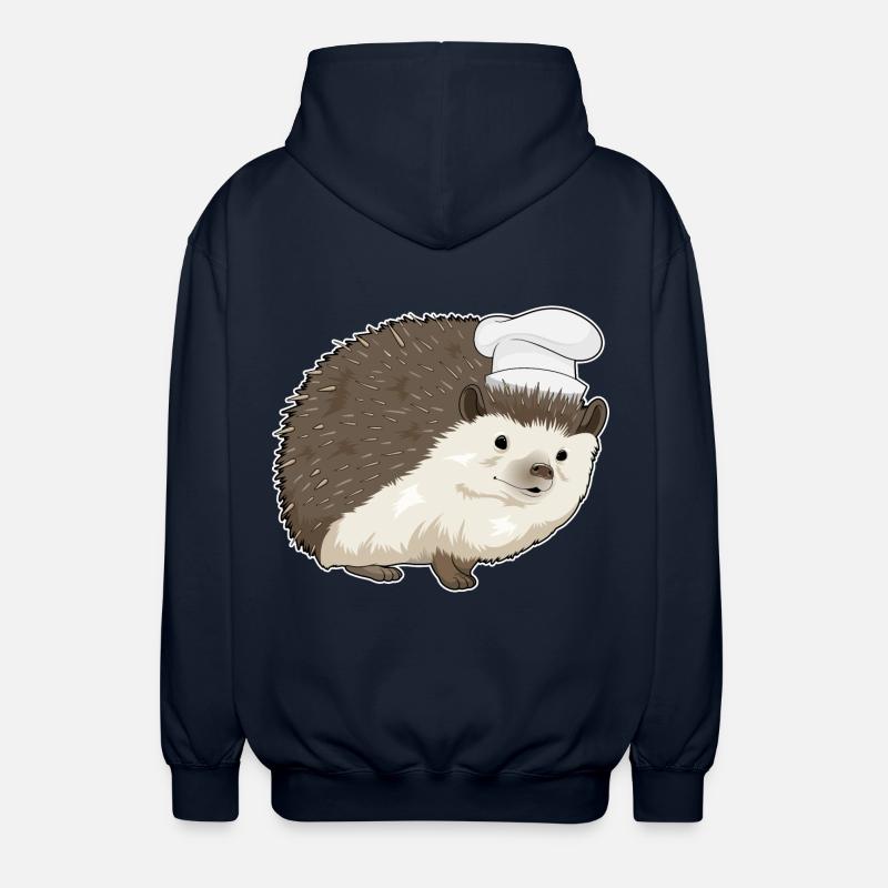 Chapeau de chef hérisson - Veste à capuche unisexe - marine