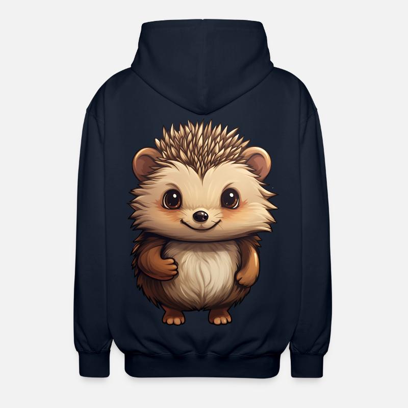 hérisson mignon - Design doux - joyeux - Veste à capuche unisexe - marine
