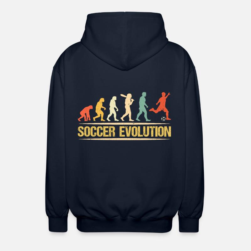 Soccer Evolution - Unisex Hooded Jacket - navy