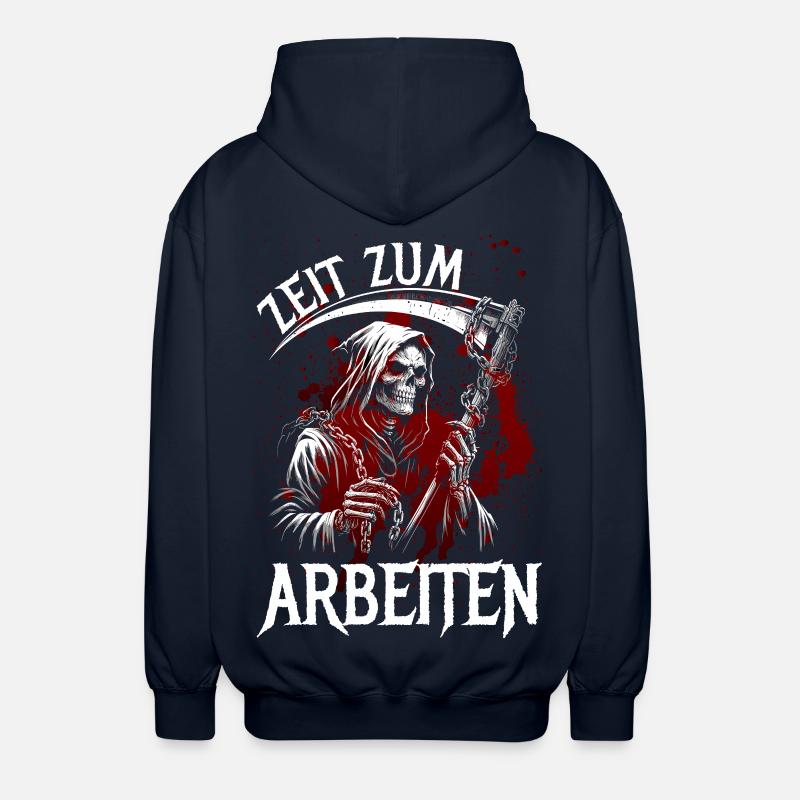 Time to work - Unisex Hooded Jacket - navy