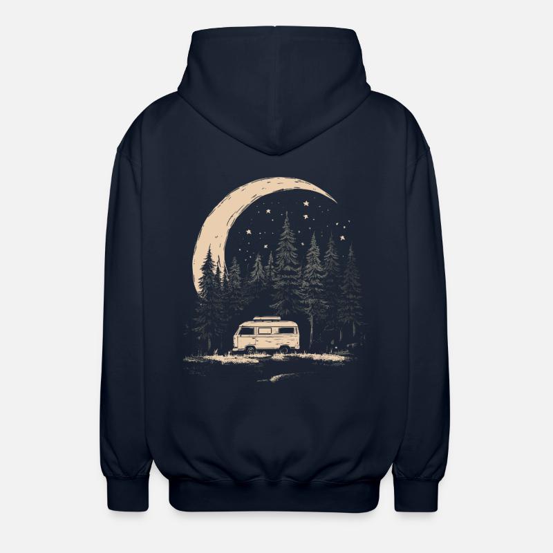 Camper Mond Wald - Unisex Kapuzenjacke - Navy