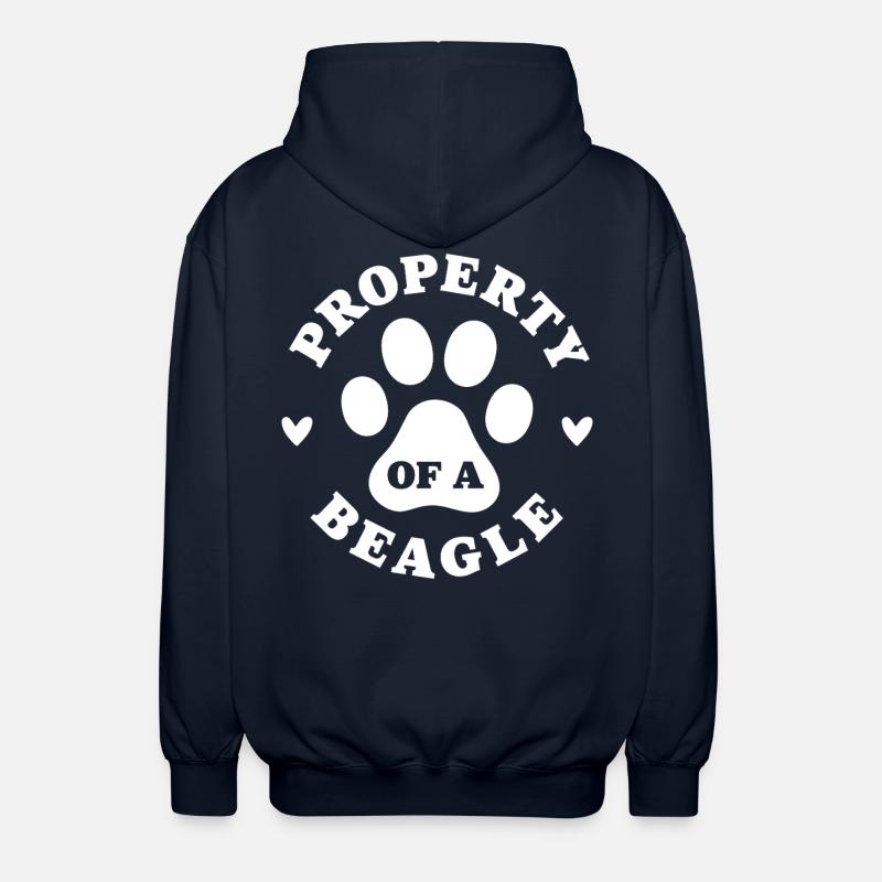 Propriété d’un Beagle - Veste à capuche unisexe - marine