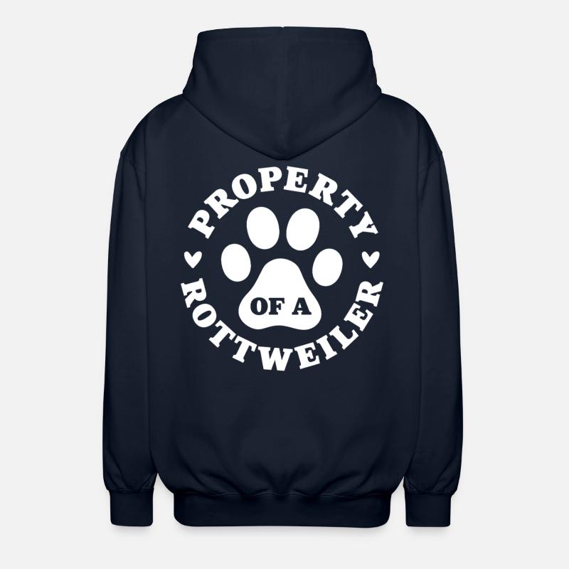 Eigentum eines Rottweilers - Unisex Kapuzenjacke - Navy