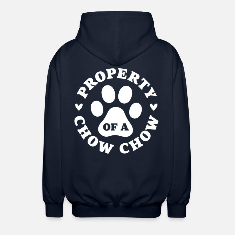 Propriété d’un Chow Chow - Veste à capuche unisexe - marine