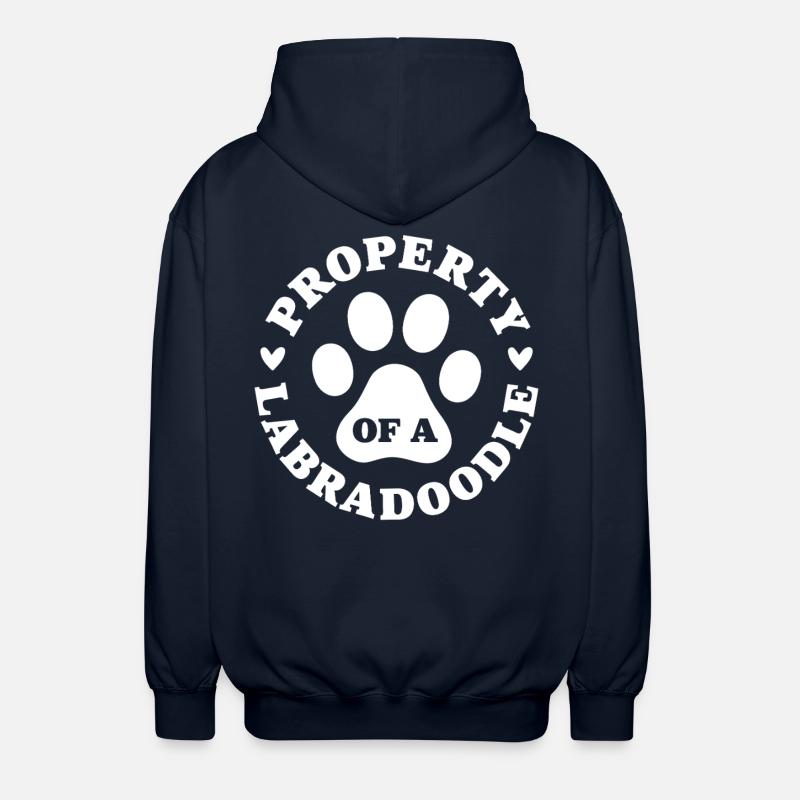 Eigentum eines Labradoodles - Unisex Kapuzenjacke - Navy