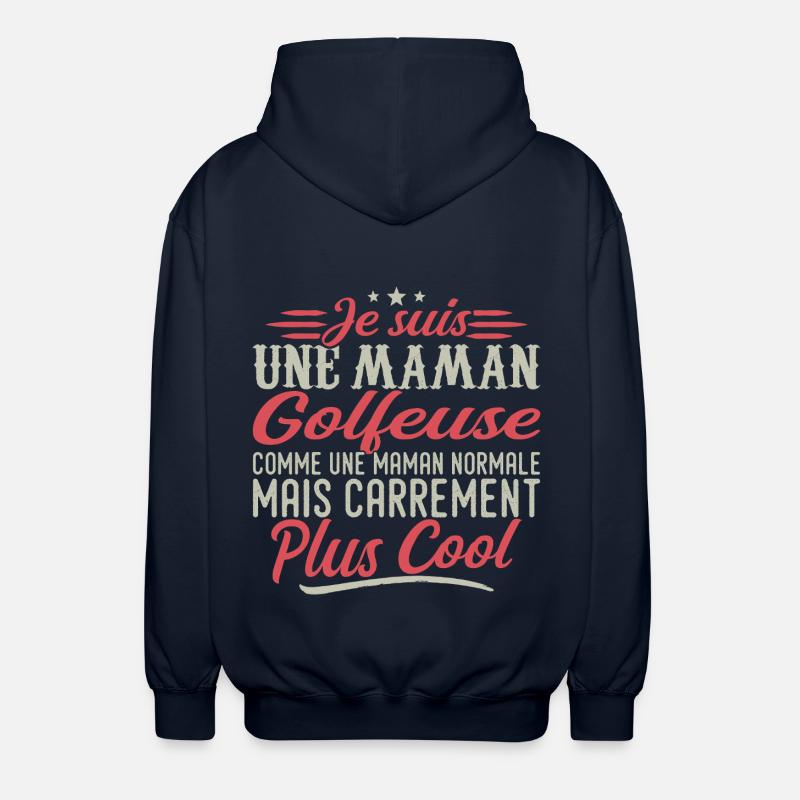 Ich bin Golfer-Mama, ausgesprochen cool - Unisex Kapuzenjacke - Navy
