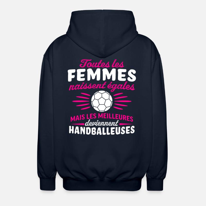 les meilleures deviennent handballeuses - Veste à capuche unisexe - marine